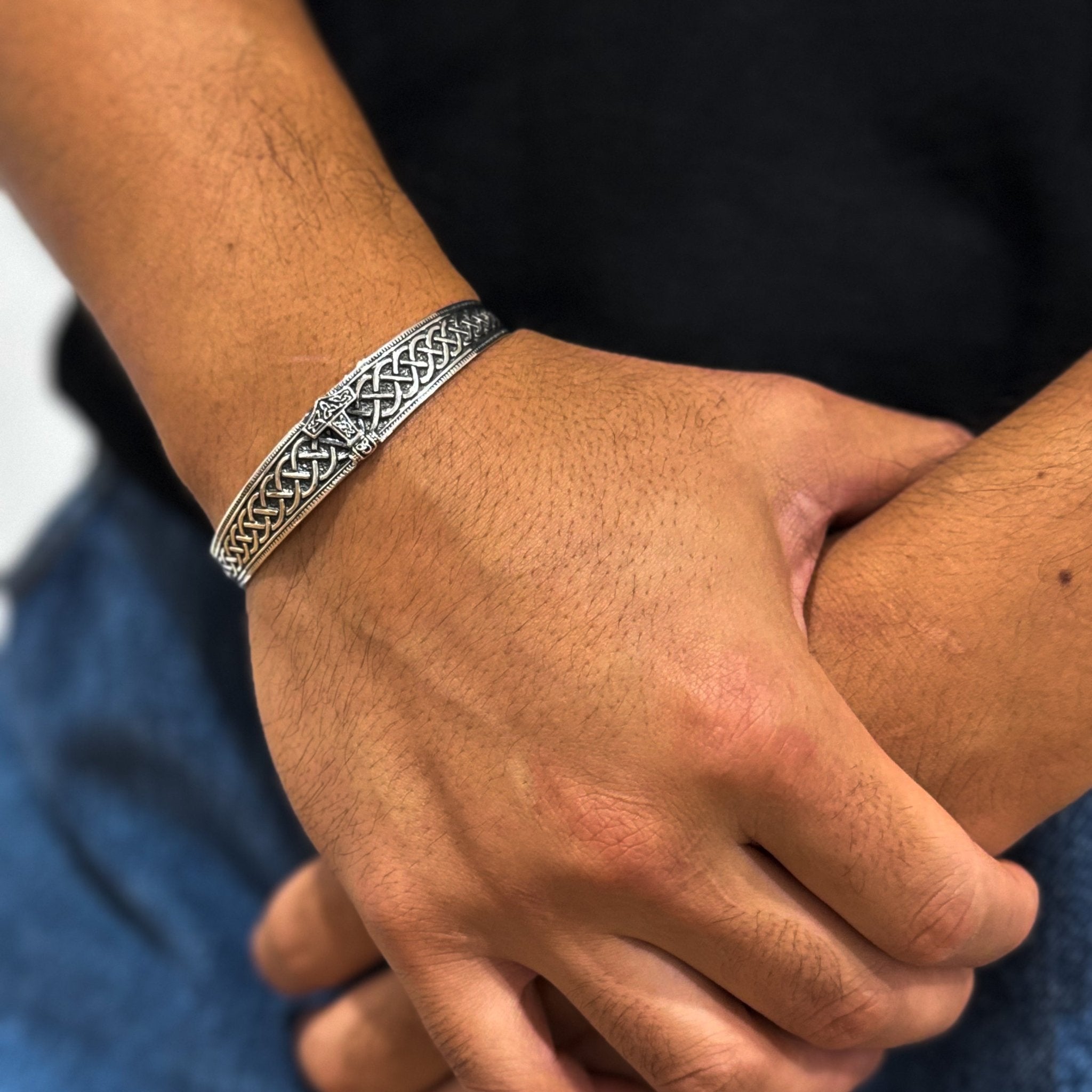 Celtic Anchor Cuff (Silver) - Bracelet - Men's Jewellery