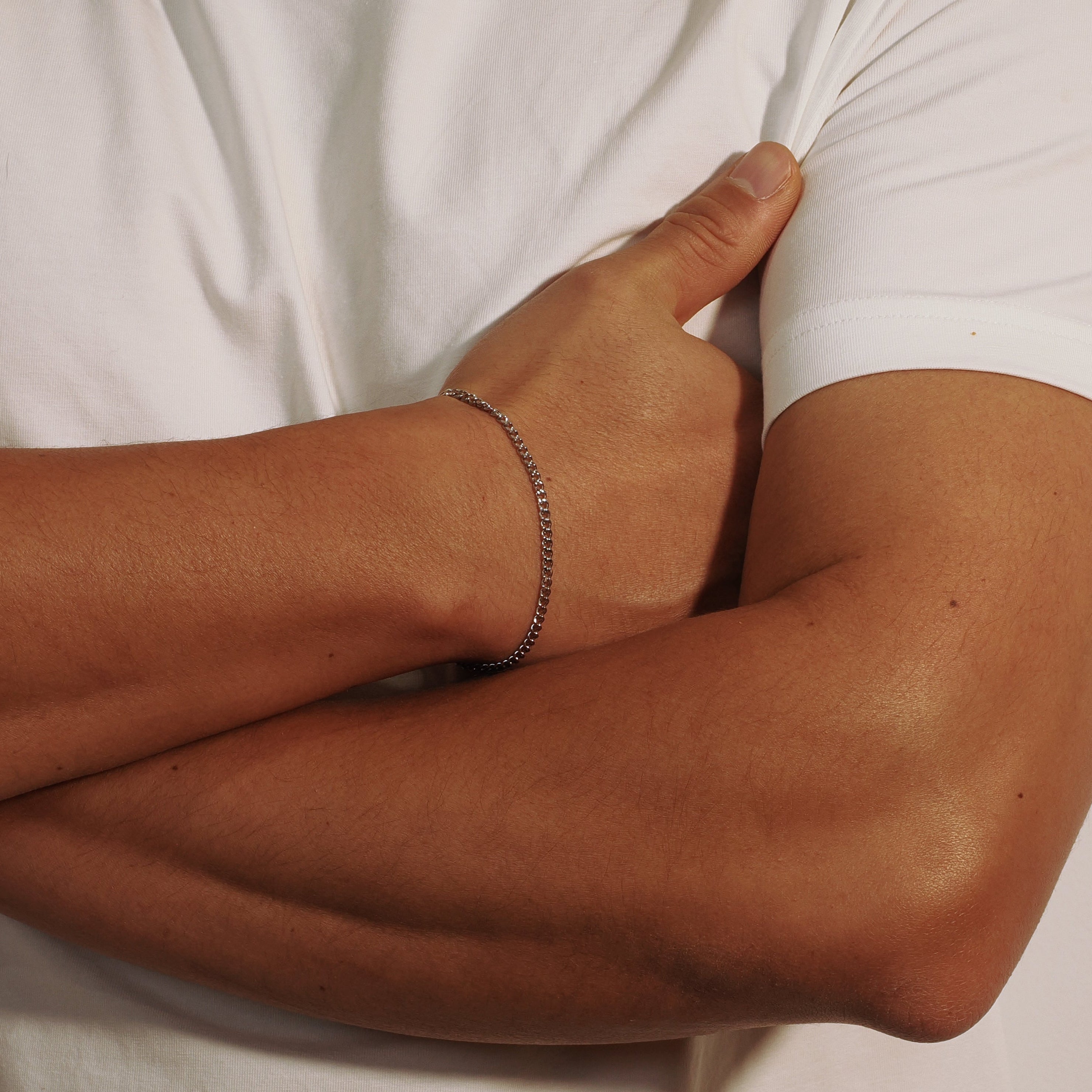 Cuban Bracelet - 3mm (Silver) - Bracelet - Men's Jewellery