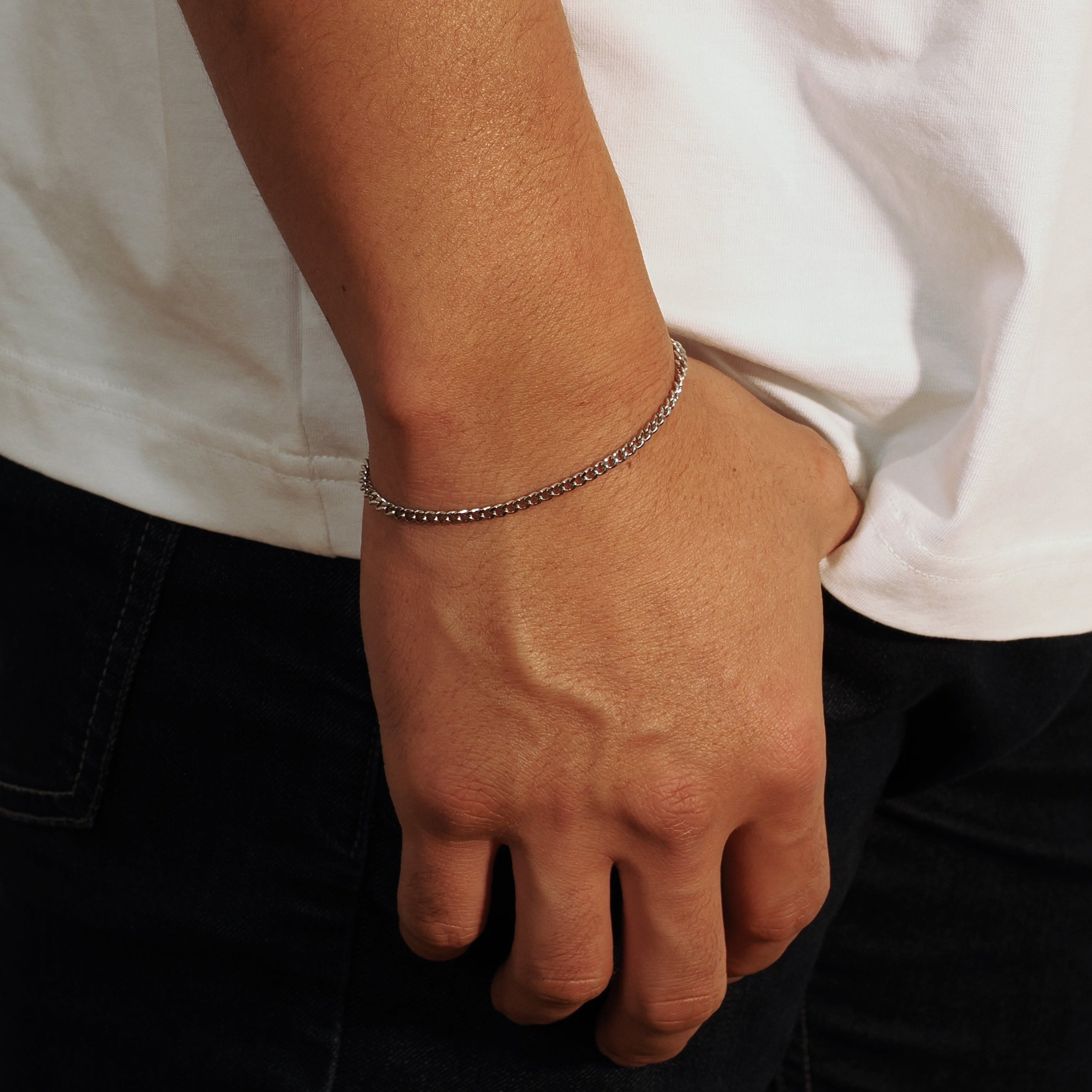 Cuban Bracelet - 3mm (Silver) - Bracelet - Men's Jewellery