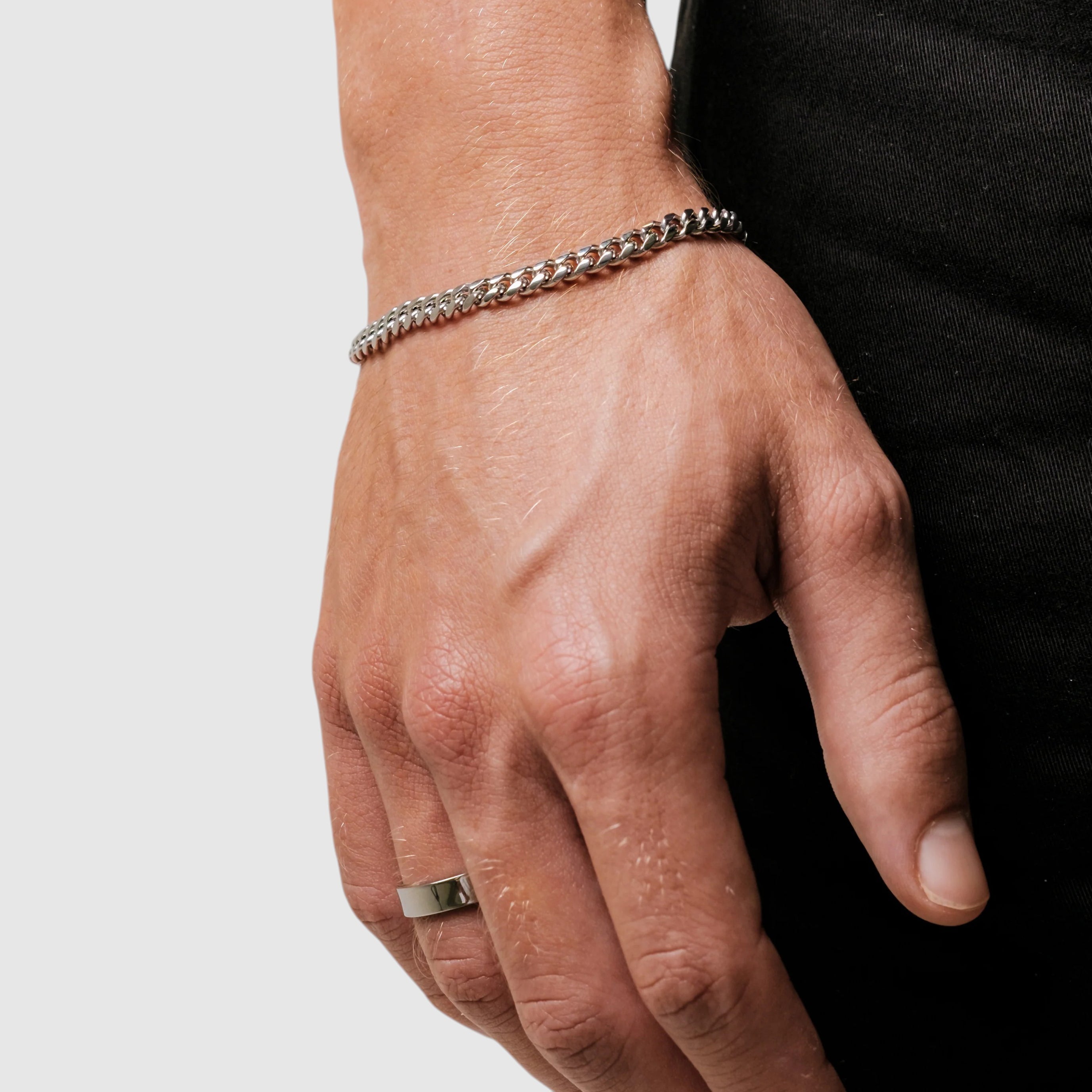 Cuban Bracelet - 5mm (Silver) - Bracelet - Men's Jewellery