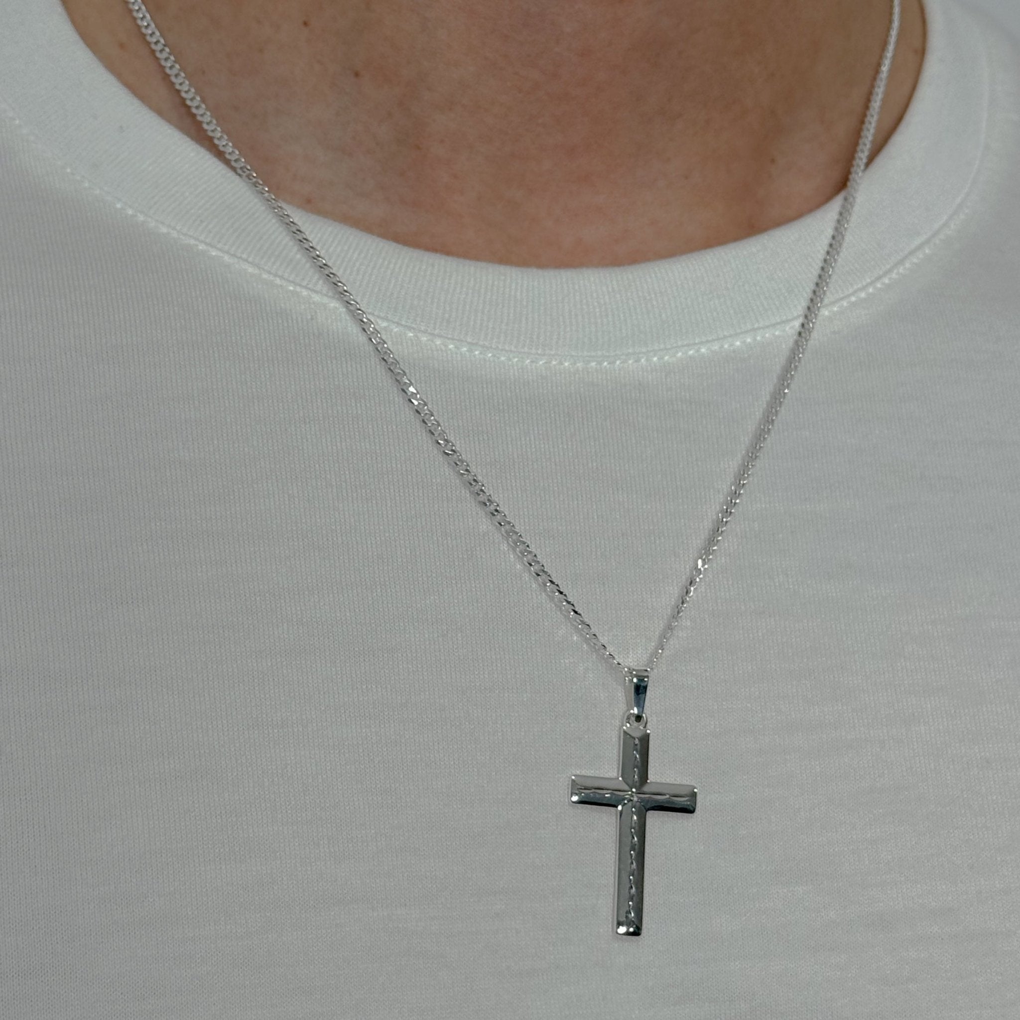 Dash of Grace Cross (925 Sterling Silver) - Pendant - Men's Jewellery