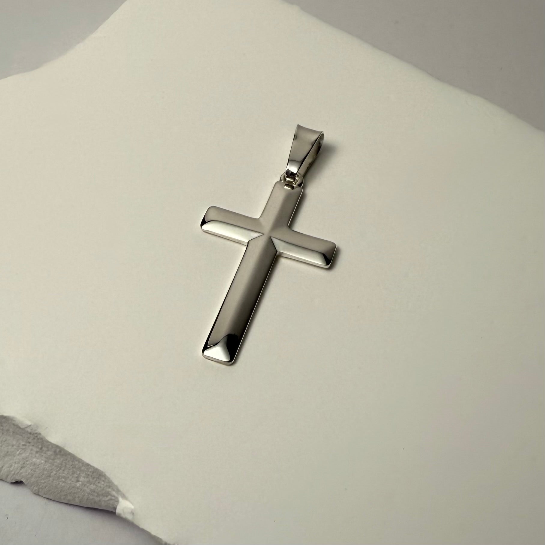 Diamond - Cut Cross (Sterling Silver) - Pendant - Men's Jewellery