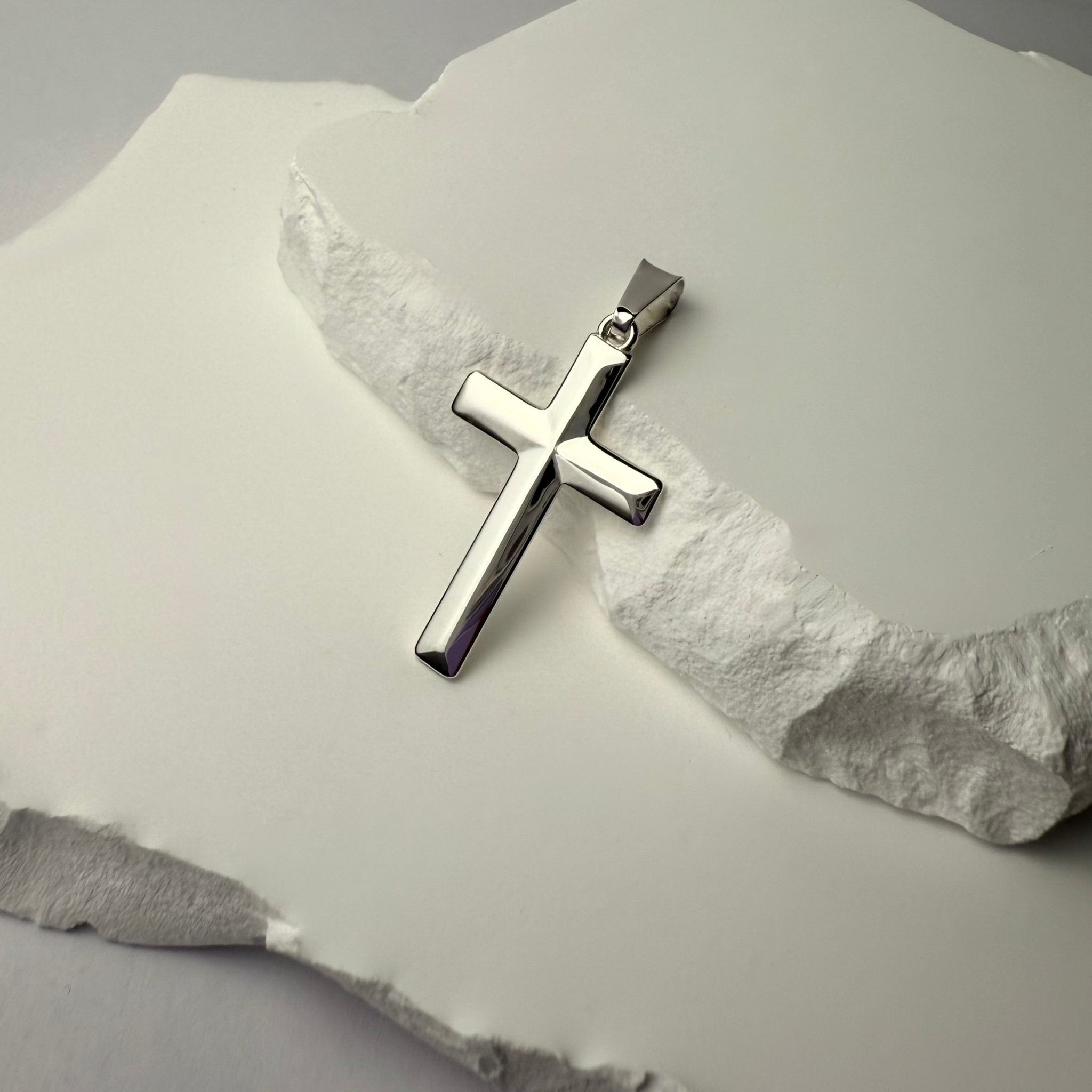 Diamond - Cut Cross (Sterling Silver) - Pendant - Men's Jewellery