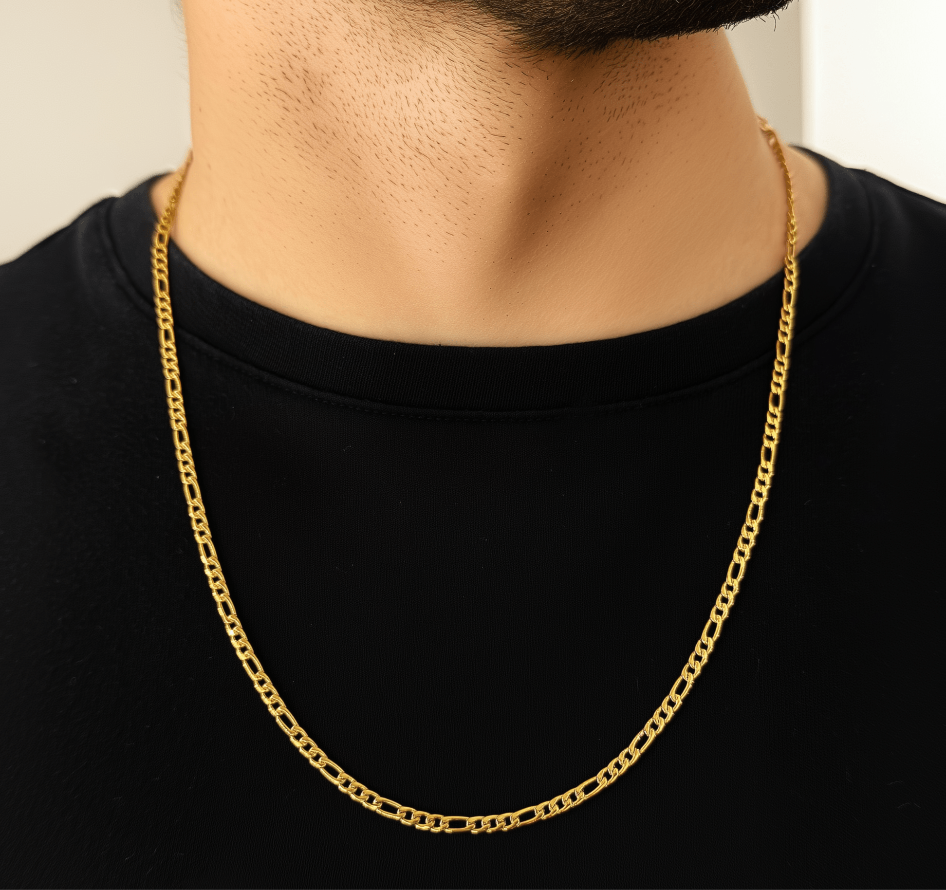 Figaro Chain - 3mm (Gold) - Chain - Men's Jewellery