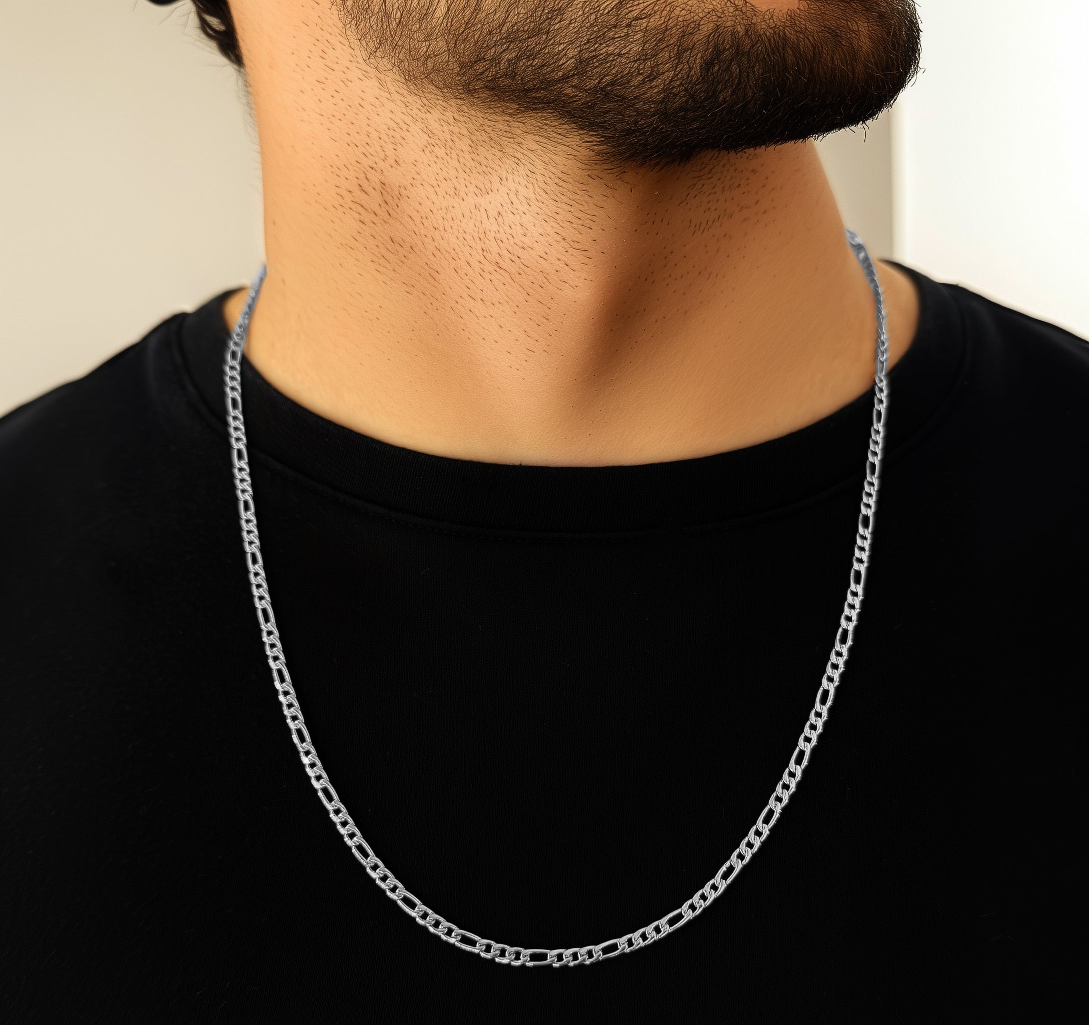 Figaro Chain - 3mm (Silver) - Chain - Men's Jewellery