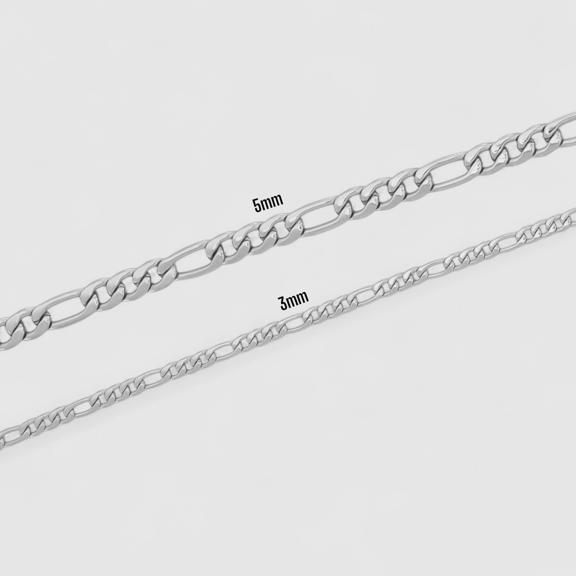 Figaro Chain - 5mm (925 Sterling Silver) - Chain - Men's Jewellery