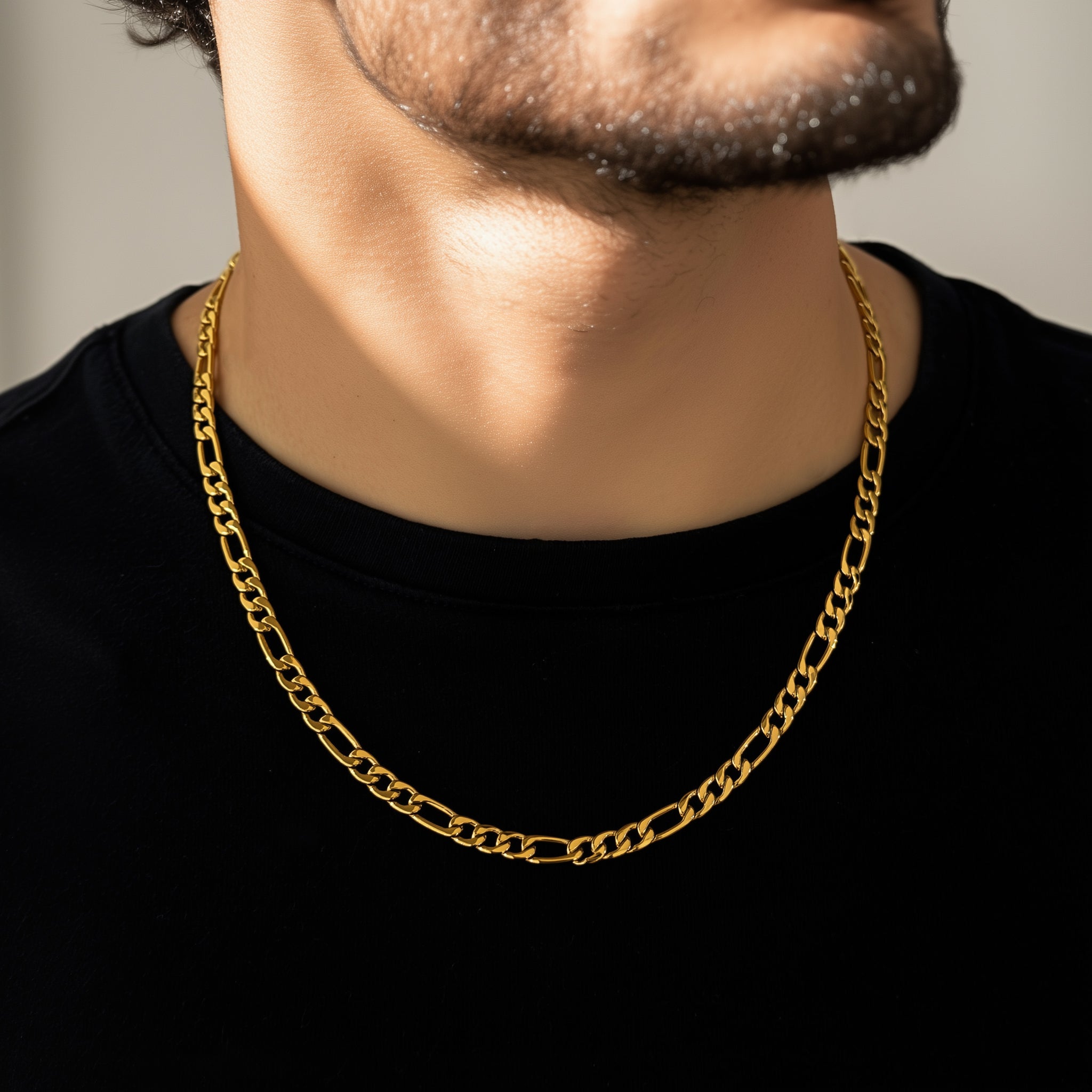 Figaro Chain - 5mm (Gold Vermeil) - Chain - Men's Jewellery