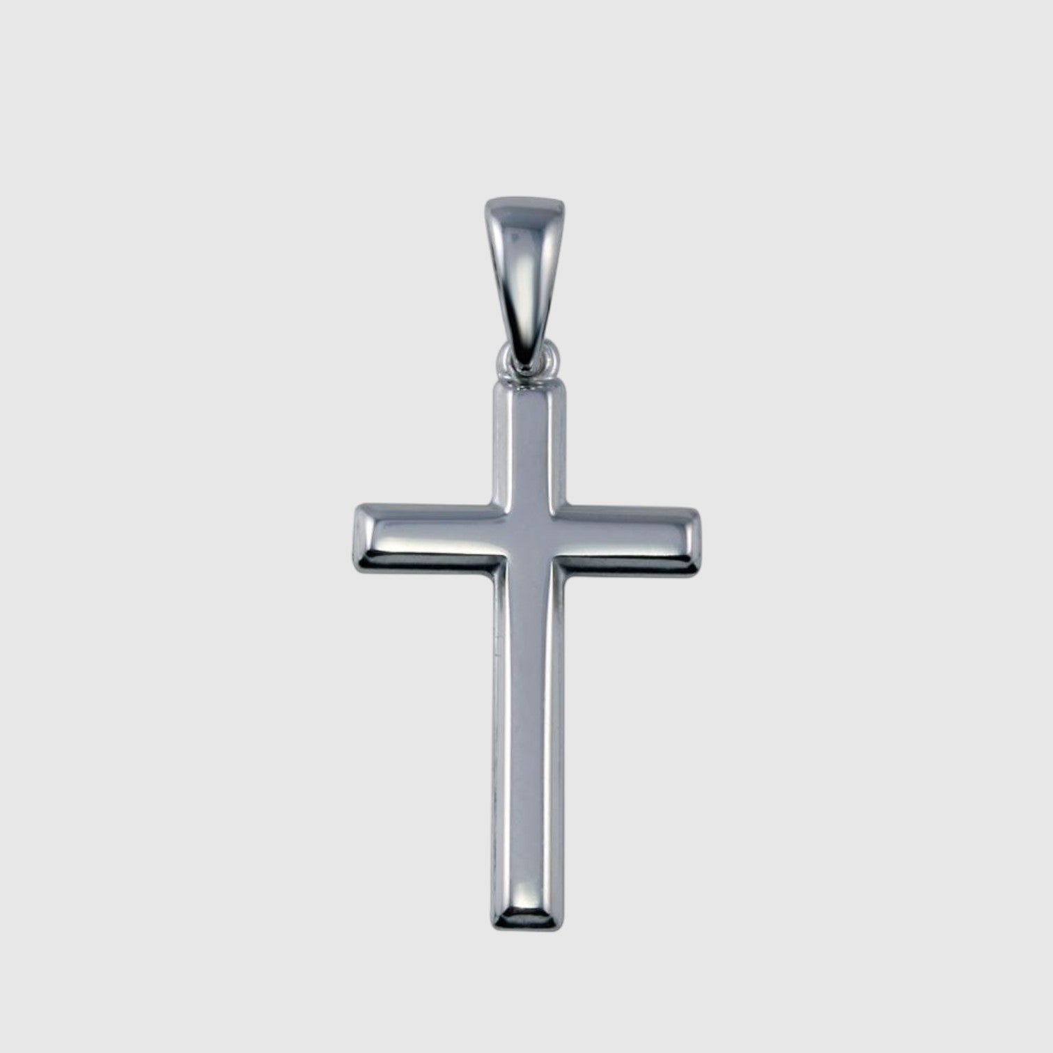 Minimalist Classic Cross (925 Sterling Silver) - Pendant - Men's Jewellery