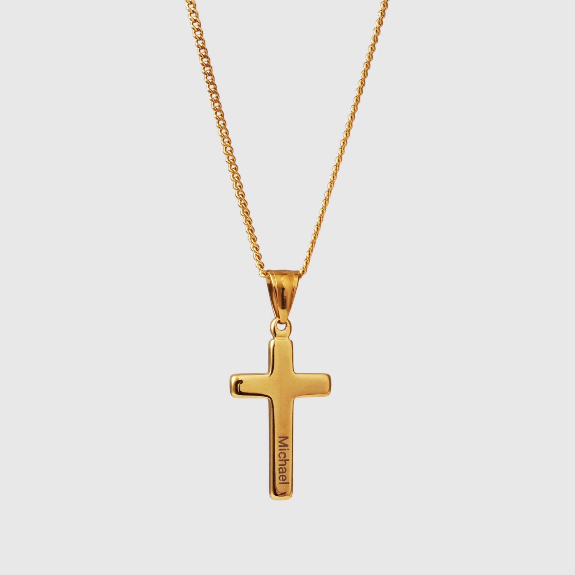 Personalised Cross Pendant Necklace - Pendant - Men's Jewellery