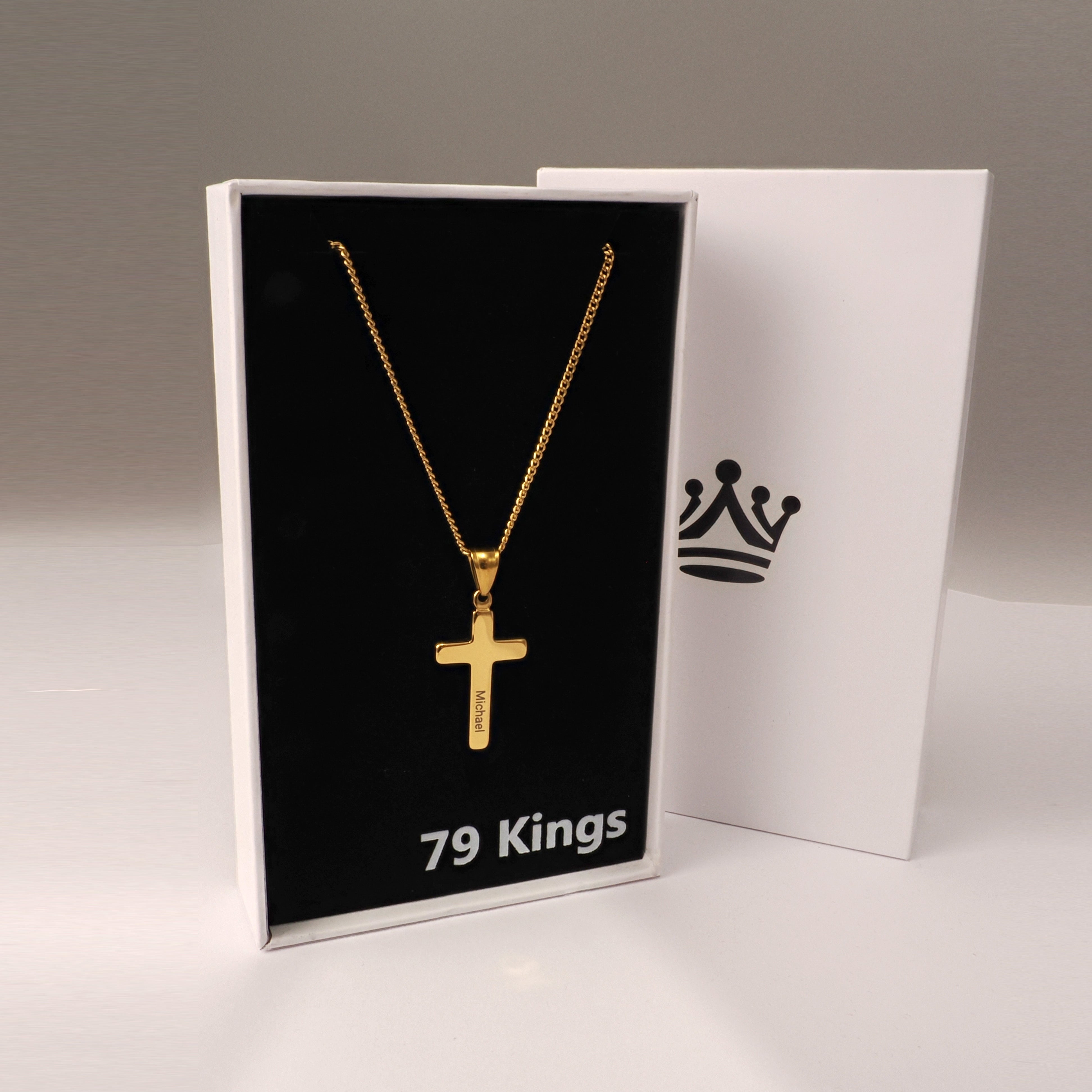 Personalised Cross Pendant Necklace - Pendant - Men's Jewellery
