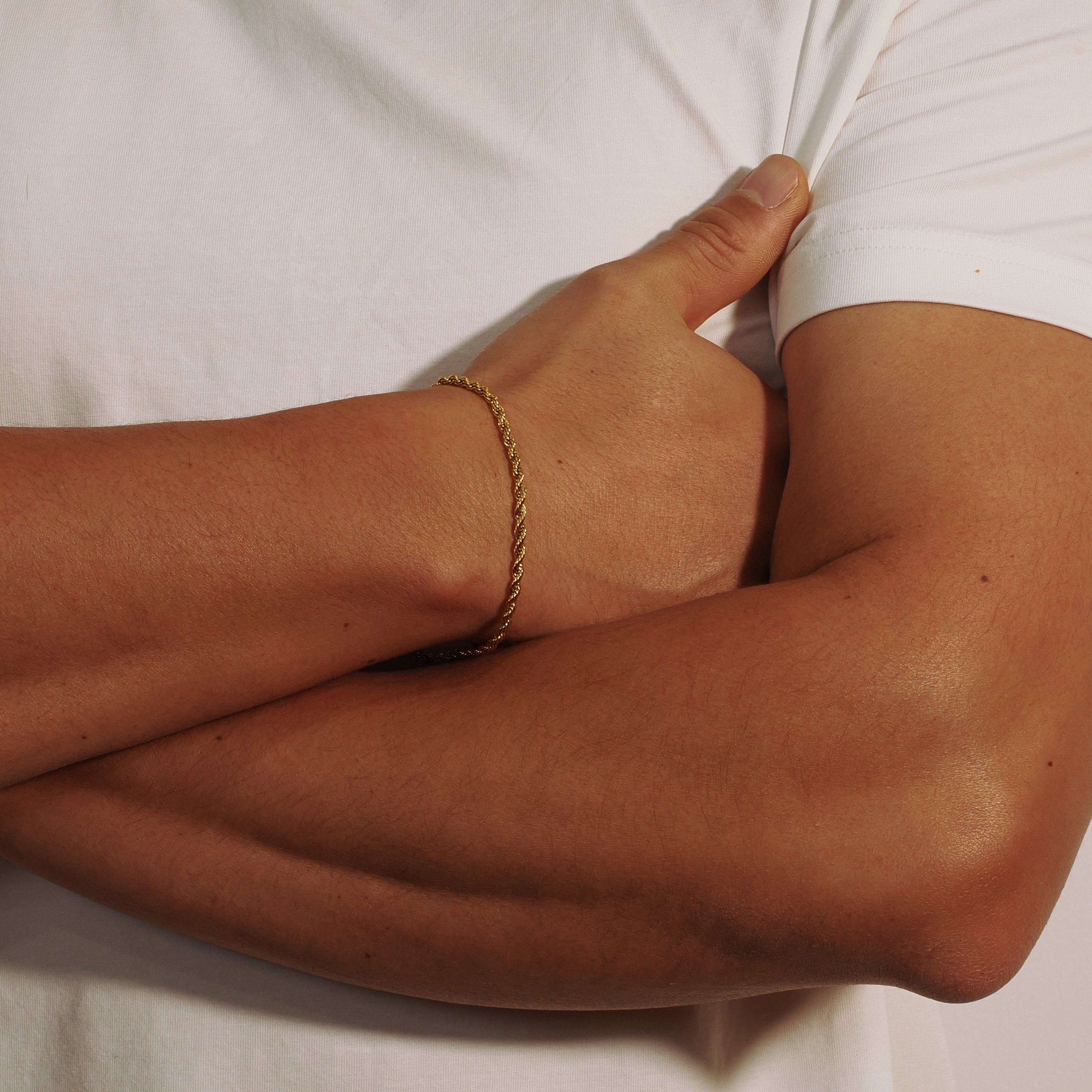 Rope Bracelet - 3mm (Gold Vermeil) - Bracelet - Men's Jewellery