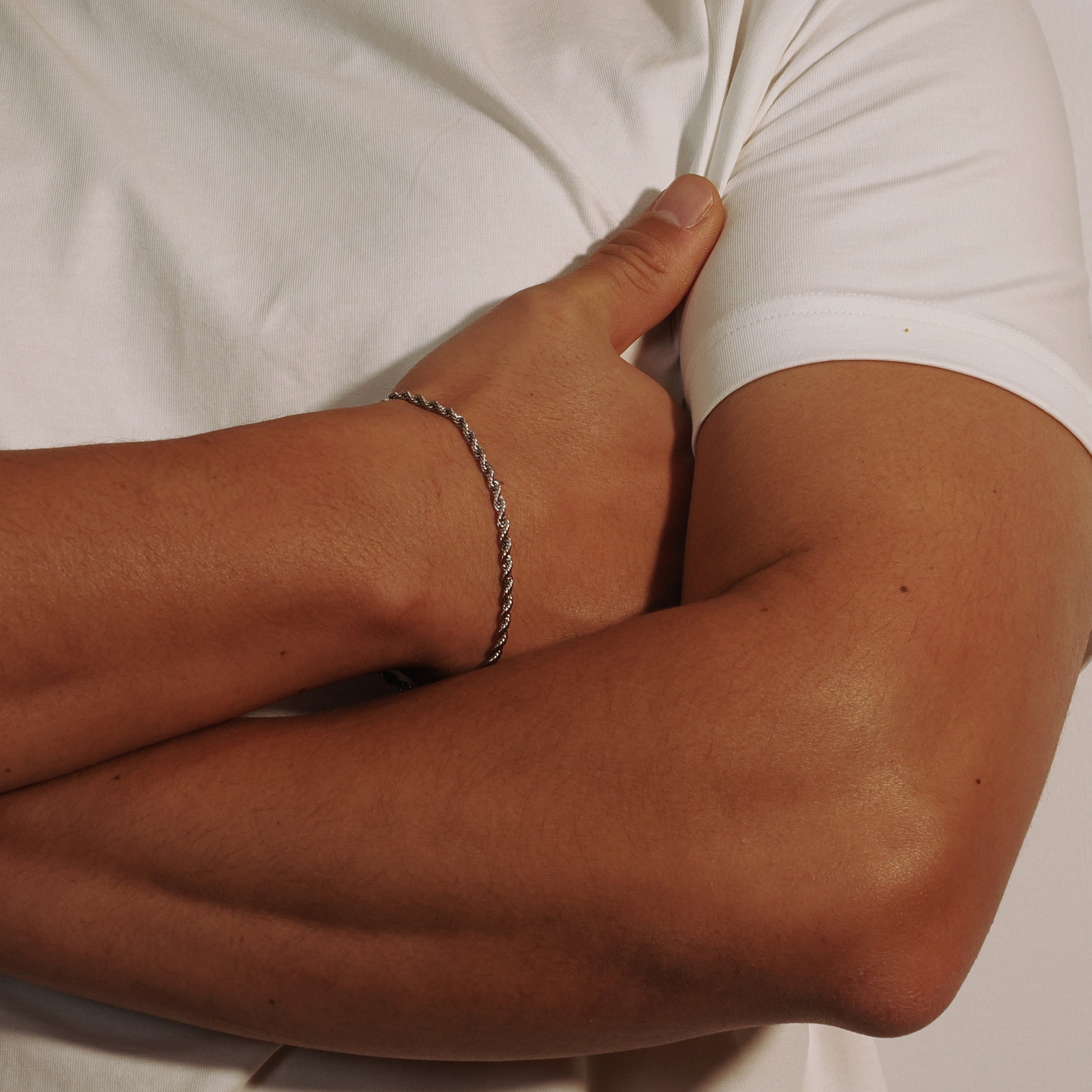 Rope Bracelet - 3mm (Silver) - Bracelet - Men's Jewellery