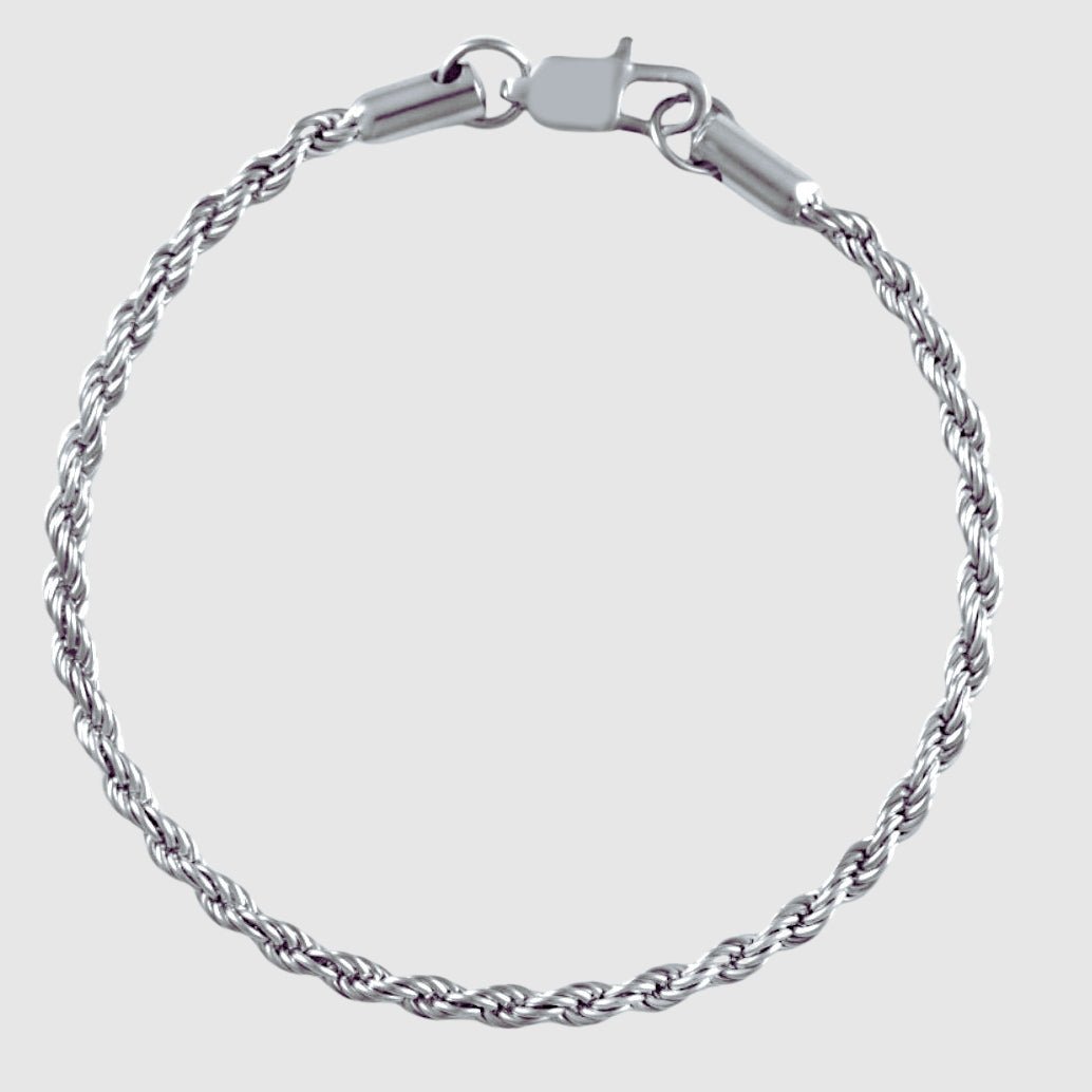 Rope Bracelet 3mm (Silver)