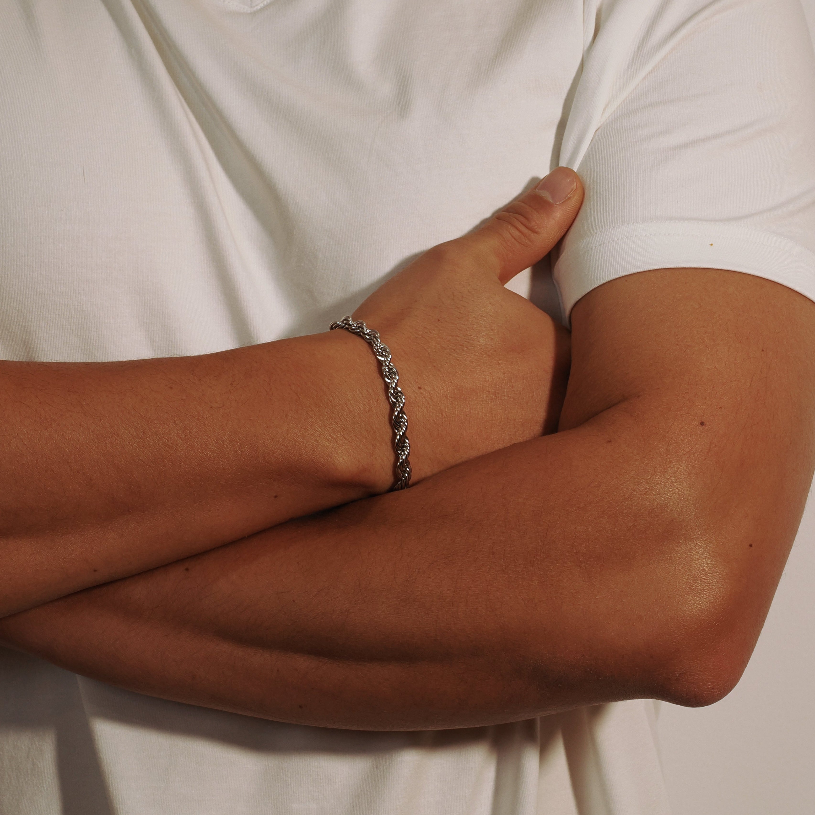 Rope Bracelet - 6mm (Silver) - Bracelet - Men's Jewellery