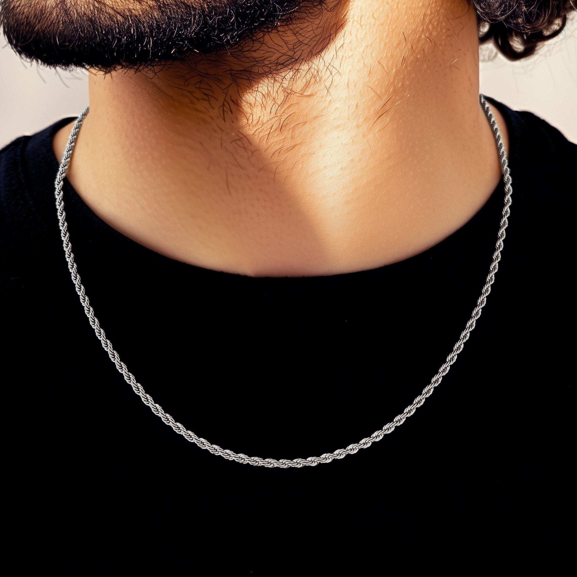 Rope Chain - 2.5mm (925 Sterling Silver) - Chain - Men's Jewellery