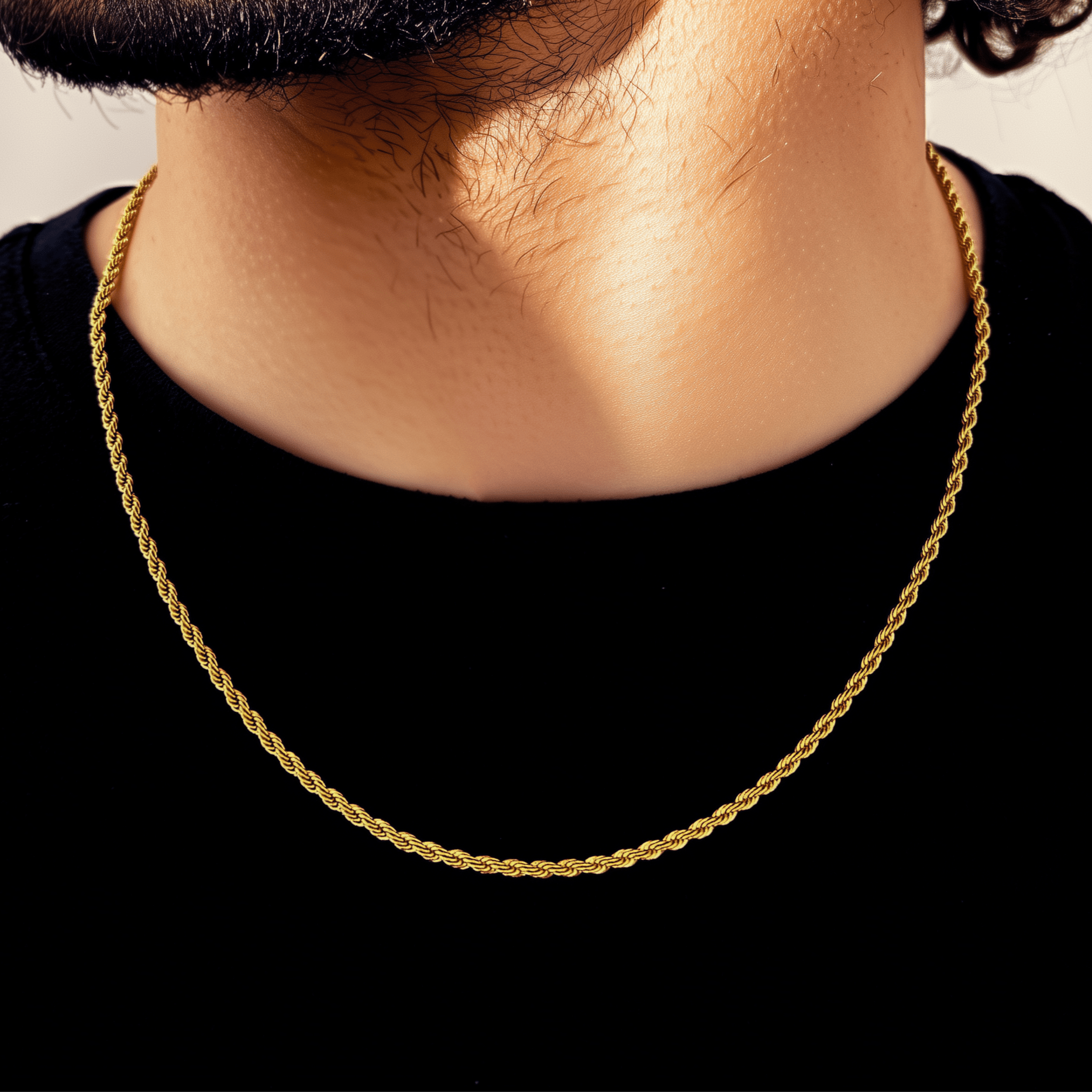 Rope Chain - 2.5mm (Gold Vermeil) - Chain - Men's Jewellery