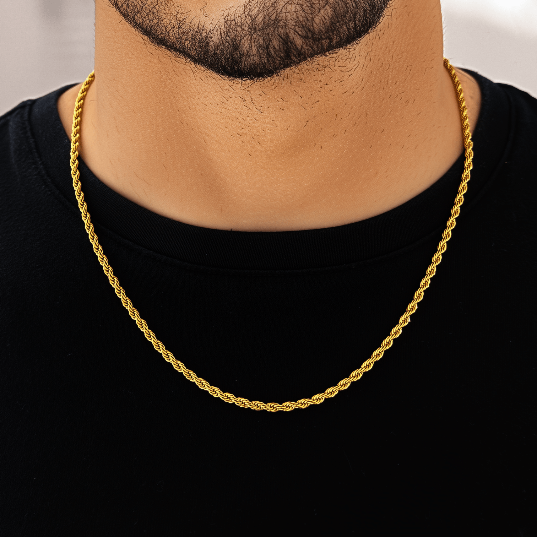 Rope Chain - 3mm (Gold Vermeil) - Chain - Men's Jewellery