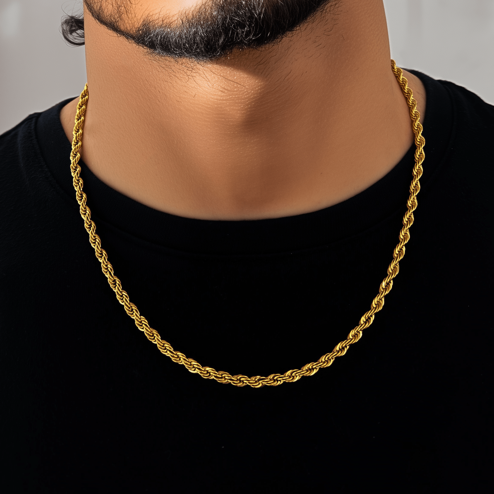 Rope Chain - 4mm (Gold) - Chain - Men's Jewellery