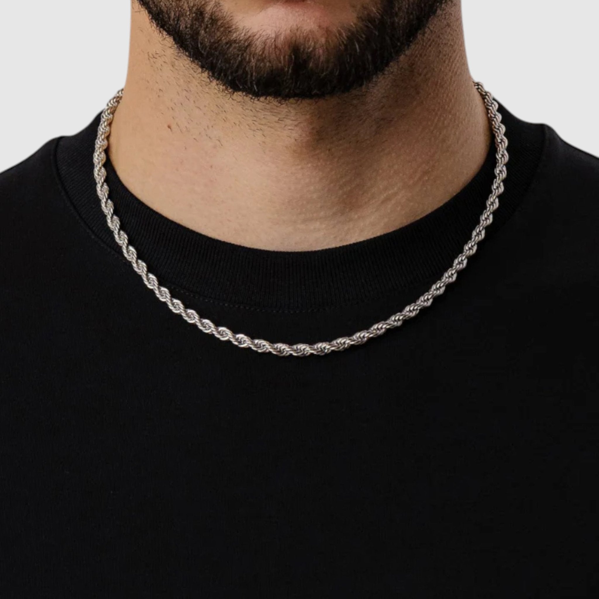 Rope Chain - 4mm (Silver) - Chain - Men's Jewellery
