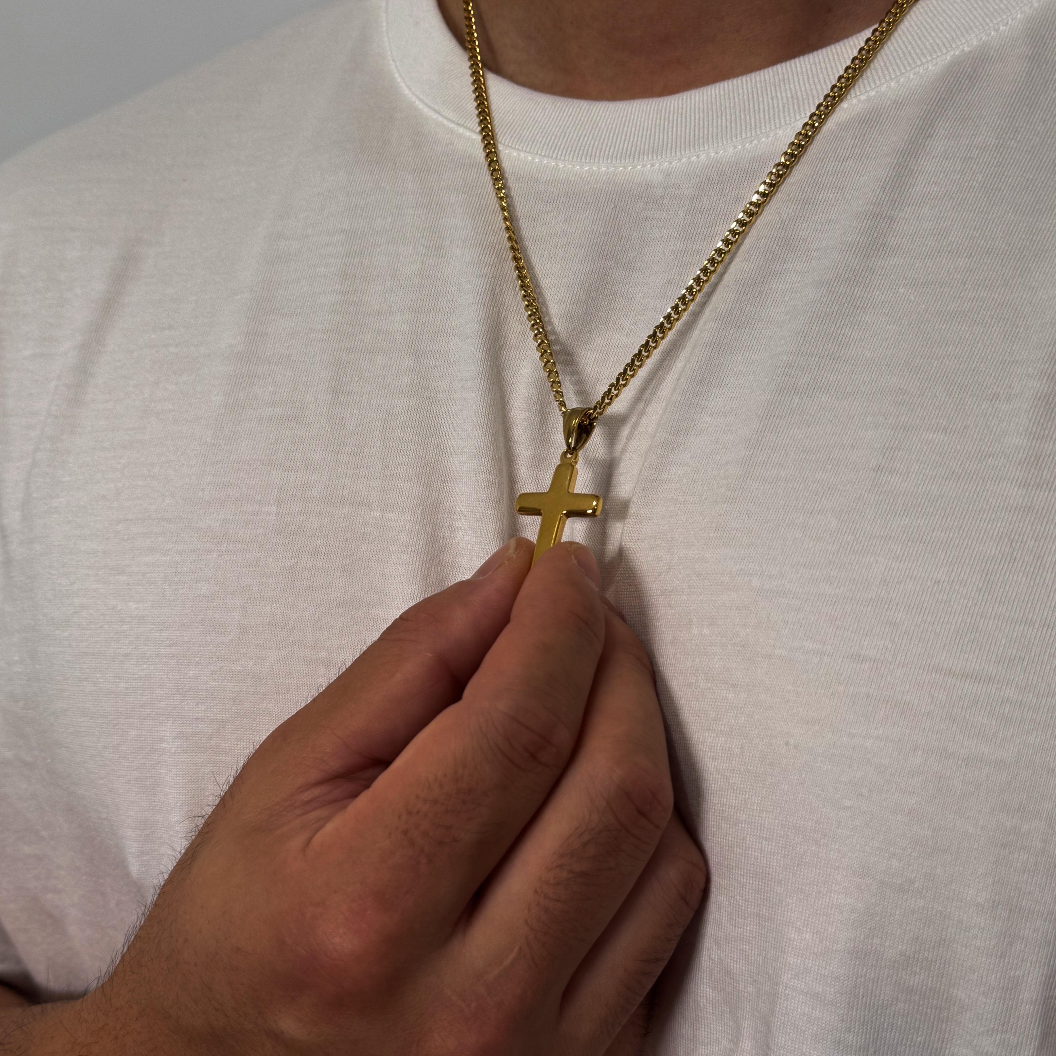 Traditional Gold Cross Pendant (Gold Vermeil)