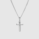 Diamond Cut Cross (925 Sterling Silver) - Pendant - Men's Jewellery