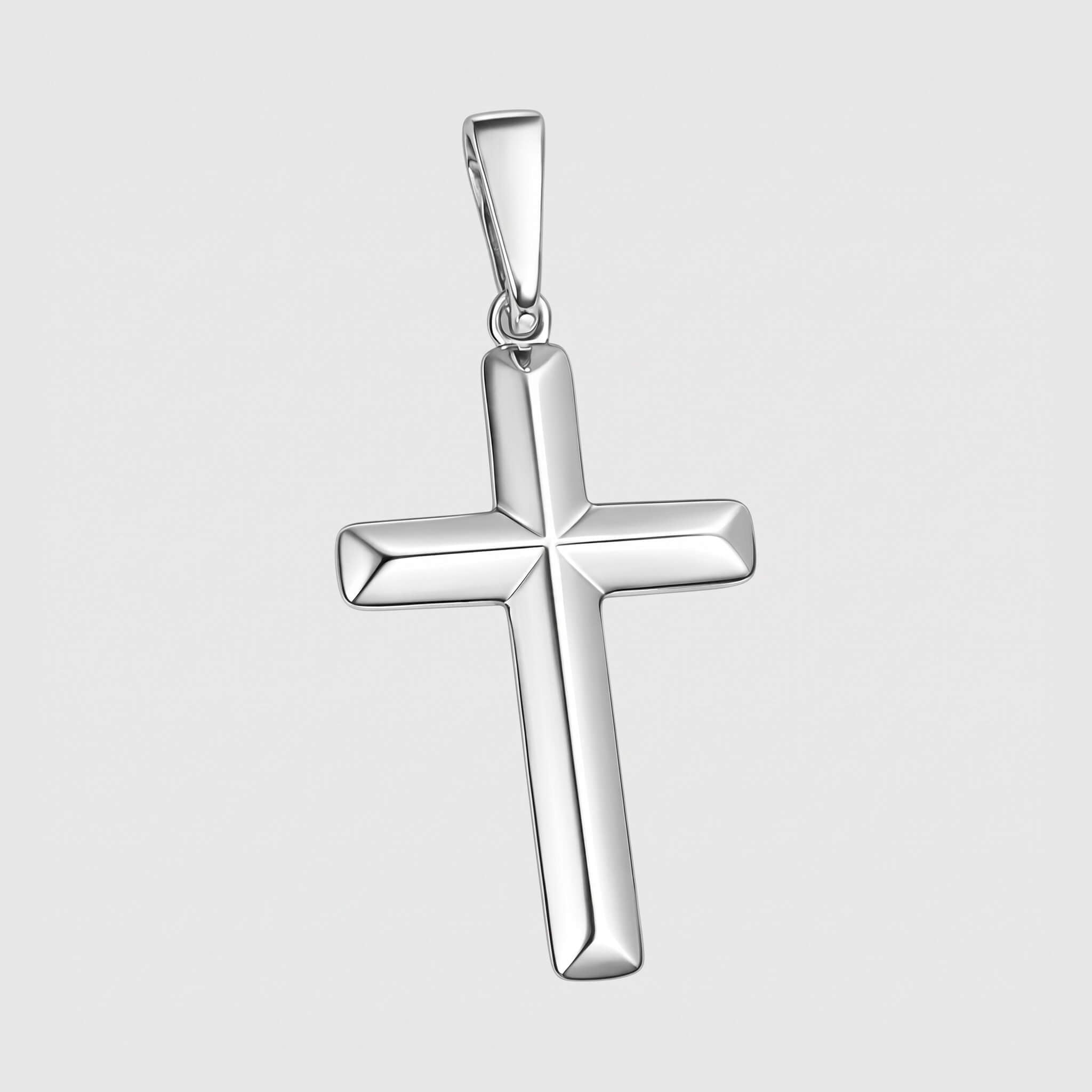 Diamond Cut Cross (925 Sterling Silver) - Pendant - Men's Jewellery