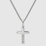 Personalised Large Cross Pendant Necklace - Pendant - Men's Jewellery