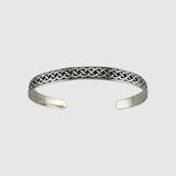 Celtic Knot Cuff (925 Sterling Silver) – Oxidized Celtic Pattern Cuff - Bracelet - Men's Jewellery