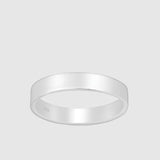 Classic Flat Ring - 4mm (925 Sterling Silver) - Ring - Men's Jewellery