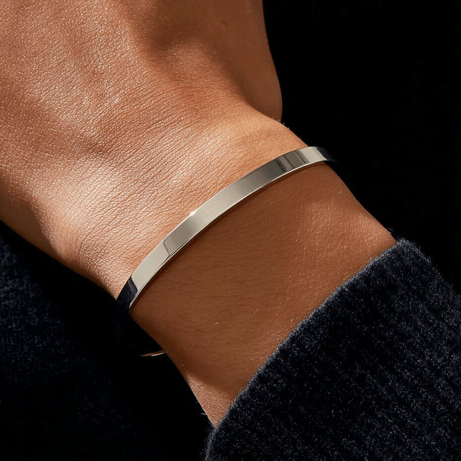 Classic Mens Cuff (925 Sterling Silver) - Bracelet - Men's Jewellery
