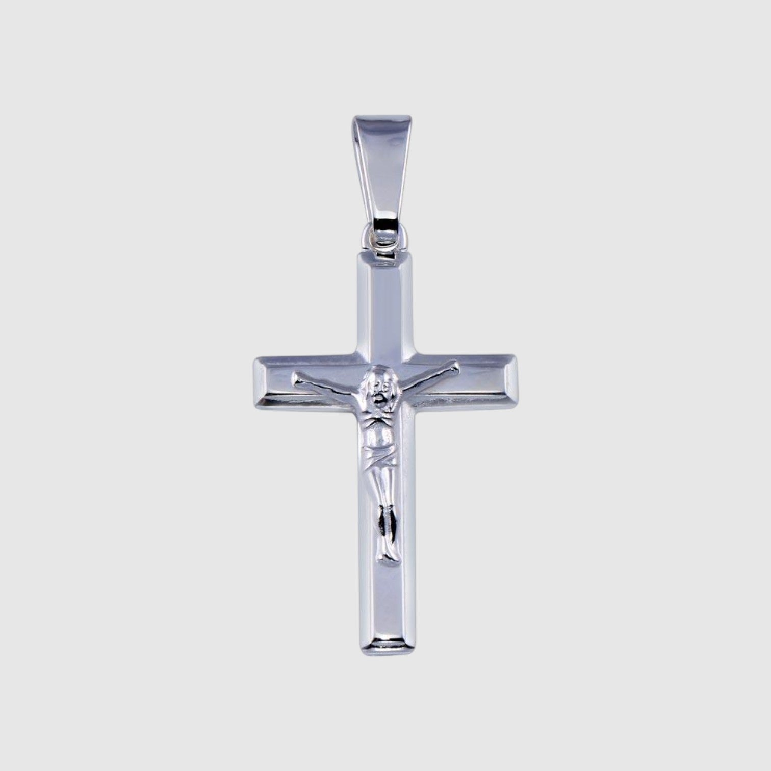 Cornerstone Crucifix (925 Sterling Silver) - Pendant - Men's Jewellery