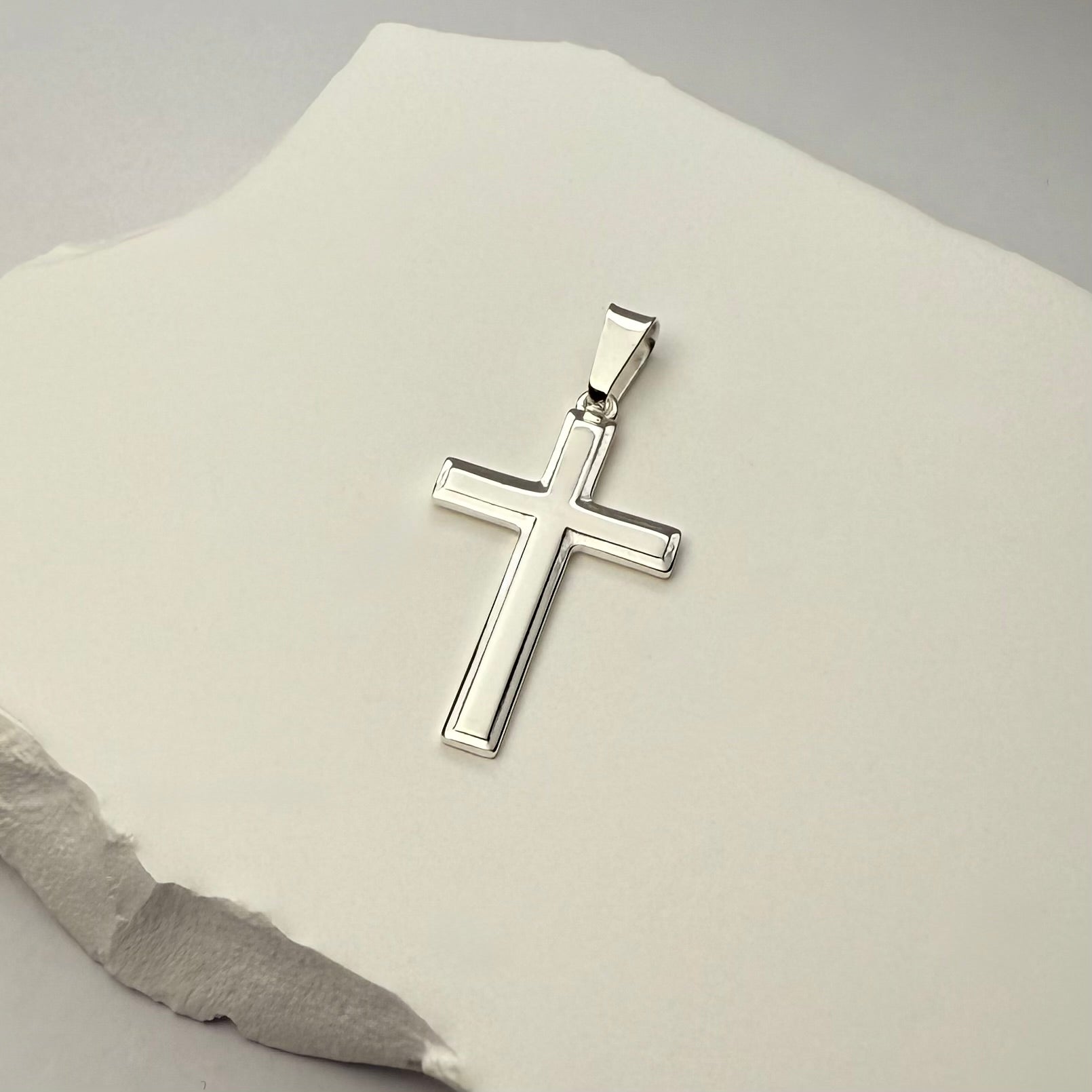 Cross (925 Sterling Silver) - Pendant - Men's Jewellery