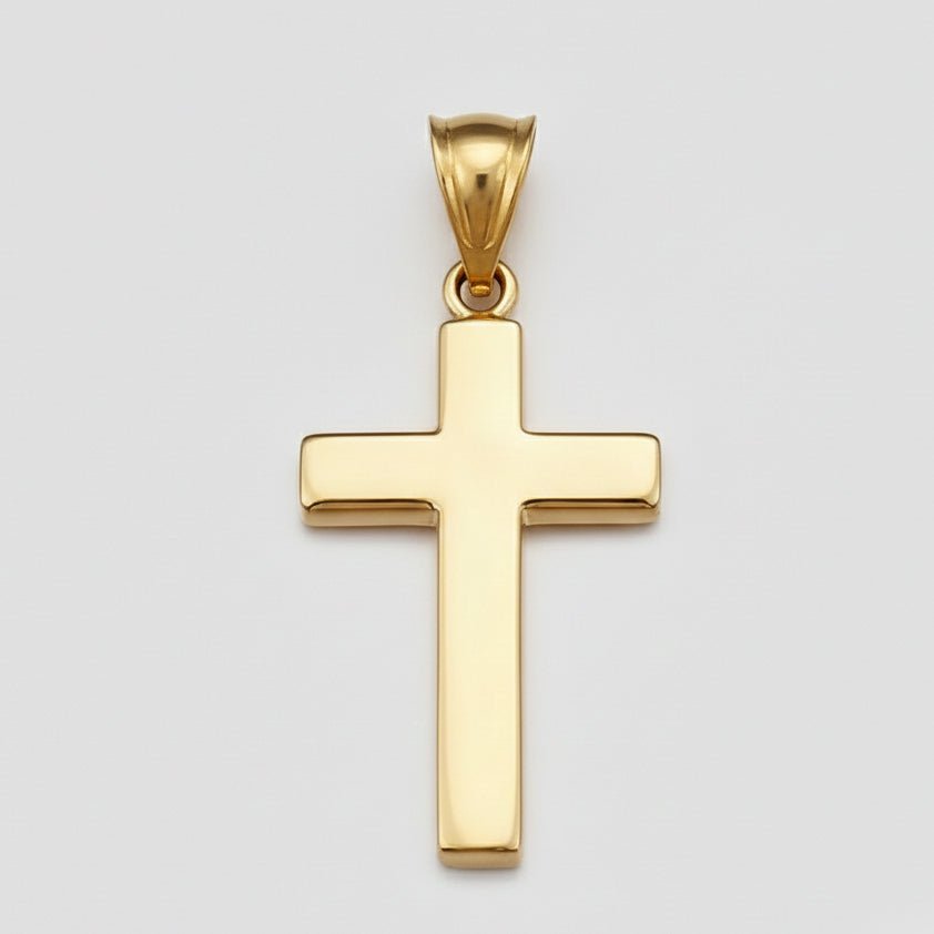Cross Pendant (Gold) - Pendant - Men's Jewellery