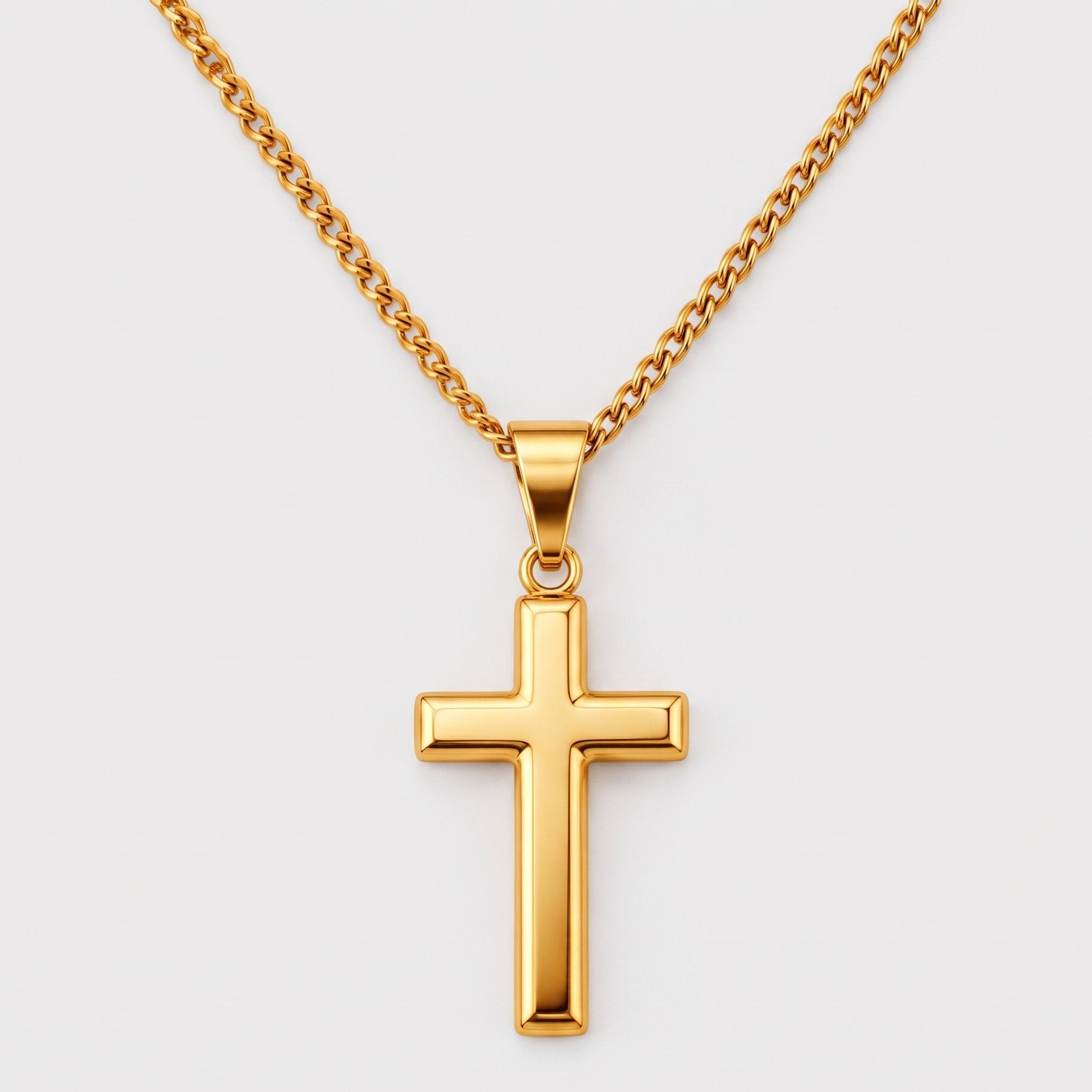 Cross Pendant (Gold) - Pendant - Men's Jewellery