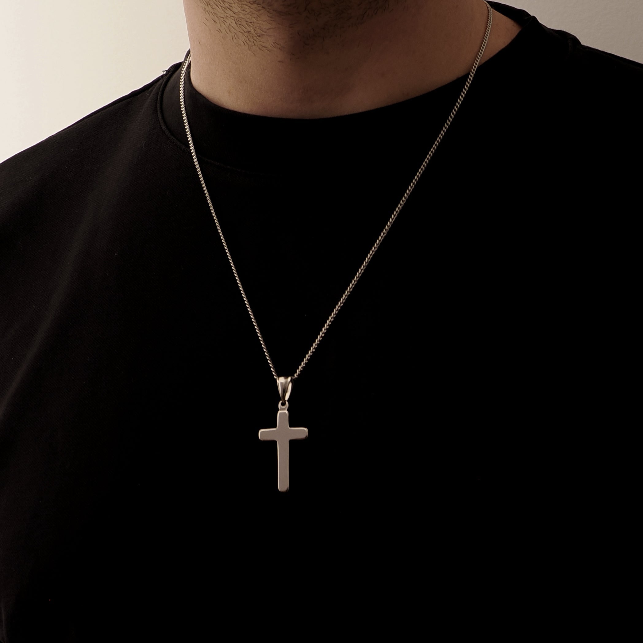 Cross Pendant (Silver) - Pendant - Men's Jewellery