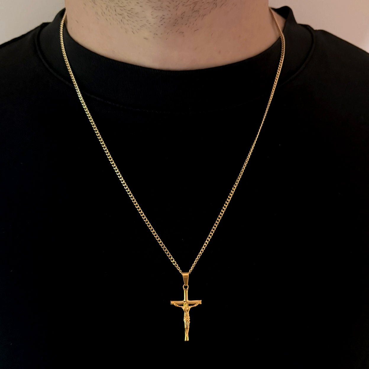 Crucifix (Gold) - Pendant - Men's Jewellery