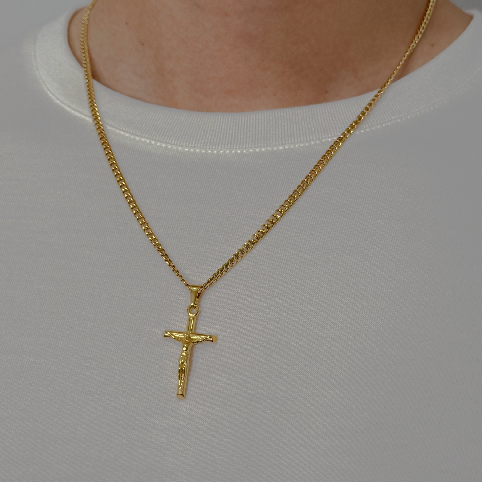 Crucifix (Gold) - Pendant - Men's Jewellery