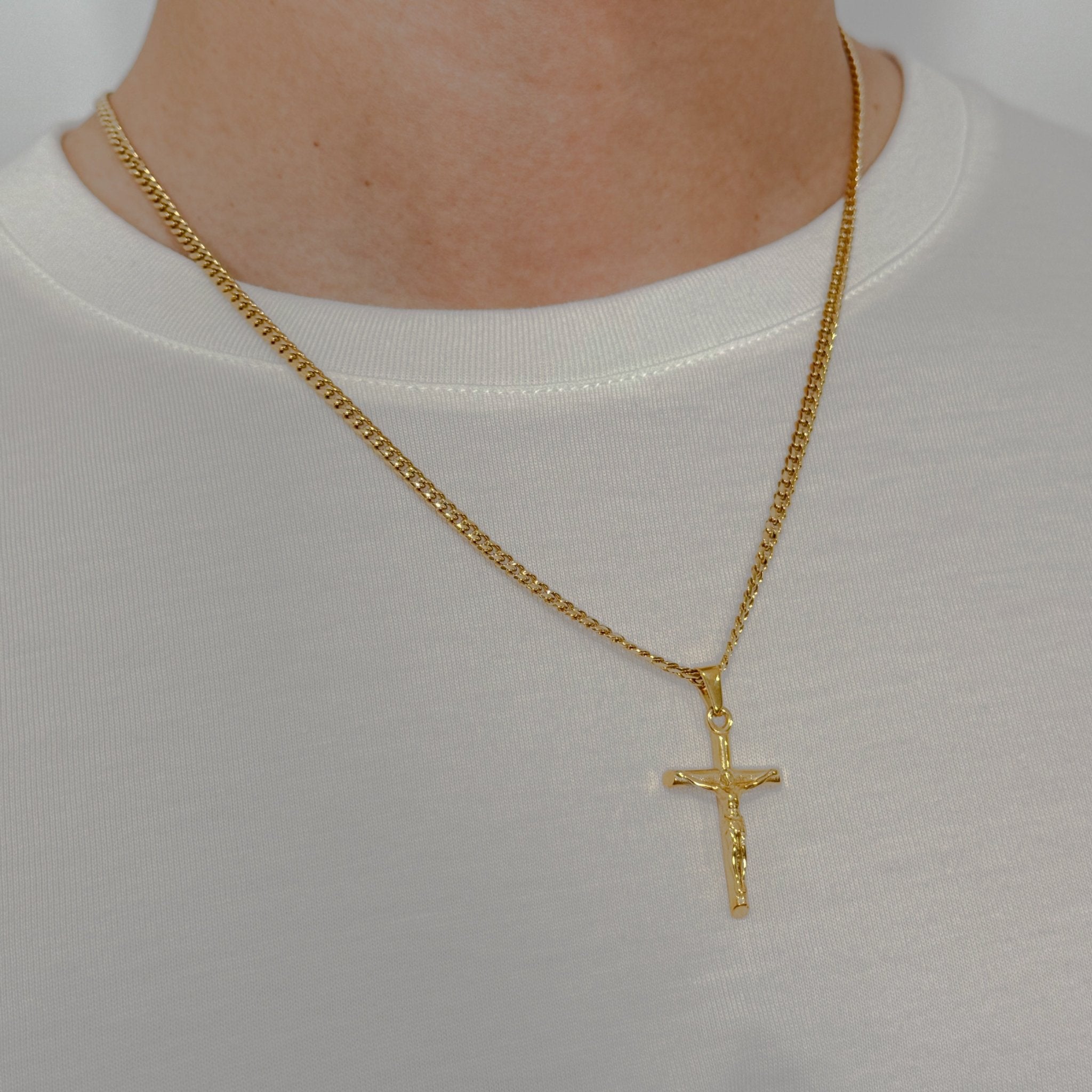 Crucifix (Gold) - Pendant - Men's Jewellery