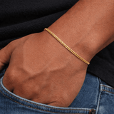 Cuban Bracelet - 3mm (Gold Vermeil) - Bracelet - Men's Jewellery