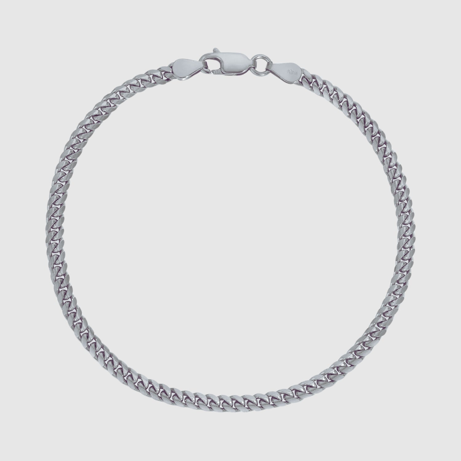 Cuban Bracelet - 3mm (Silver) - Bracelet - Men's Jewellery