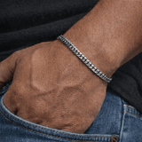 Cuban Bracelet - 5mm (925 Sterling Silver) - Bracelet - Men's Jewellery
