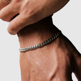 Cuban Bracelet - 5mm (Silver) - Bracelet - Men's Jewellery