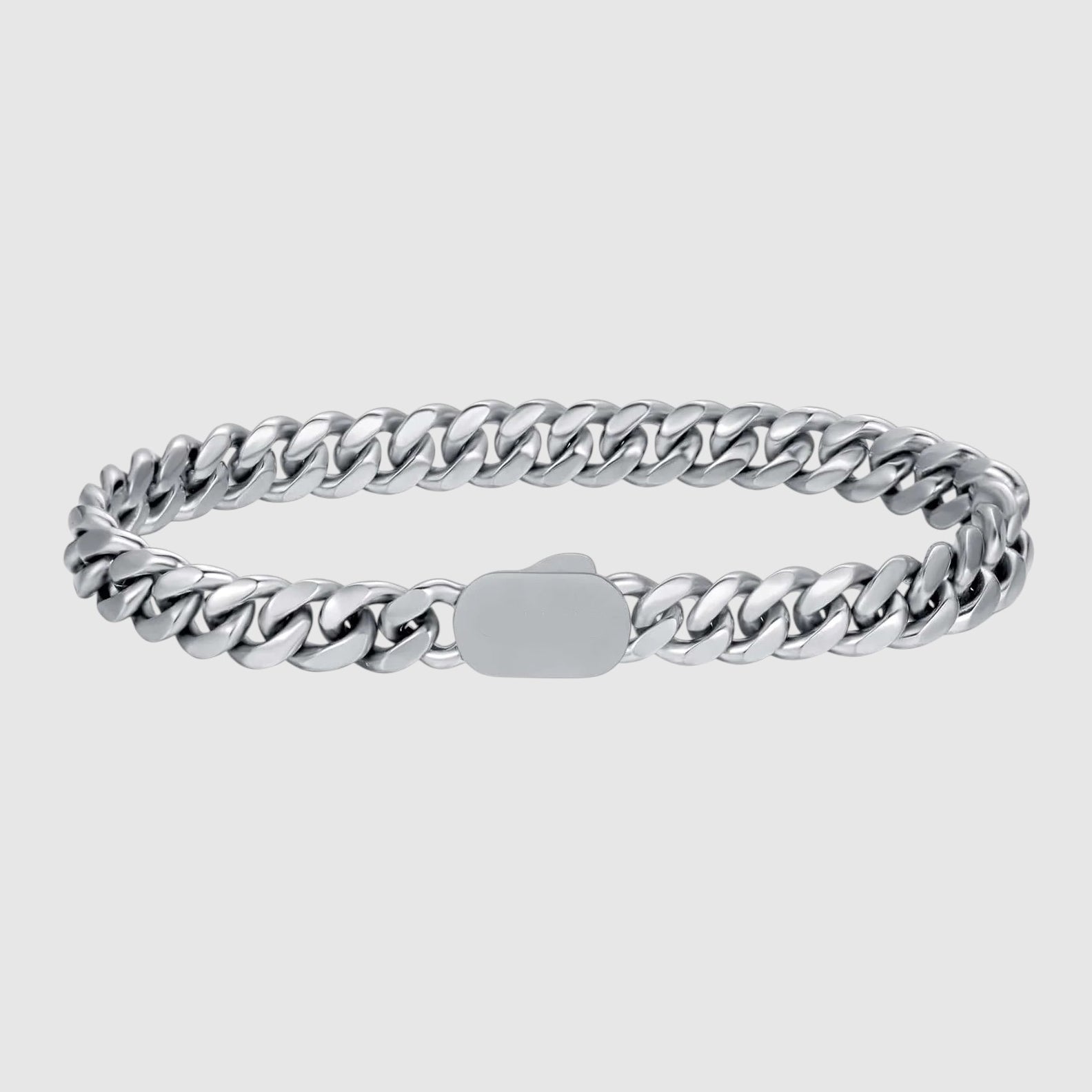 Cuban Bracelet - 8mm (Silver) - Bracelet - Men's Jewellery