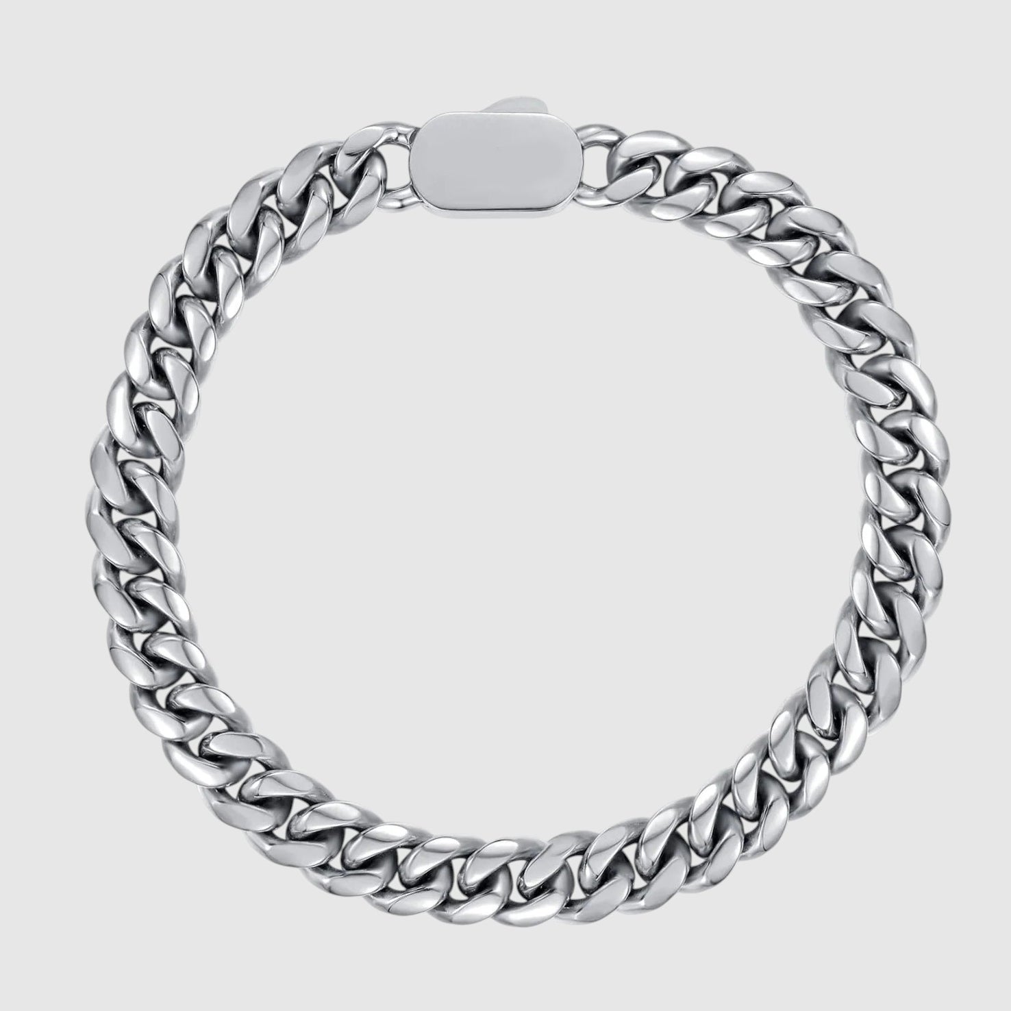 Cuban Bracelet - 8mm (Silver) - Bracelet - Men's Jewellery