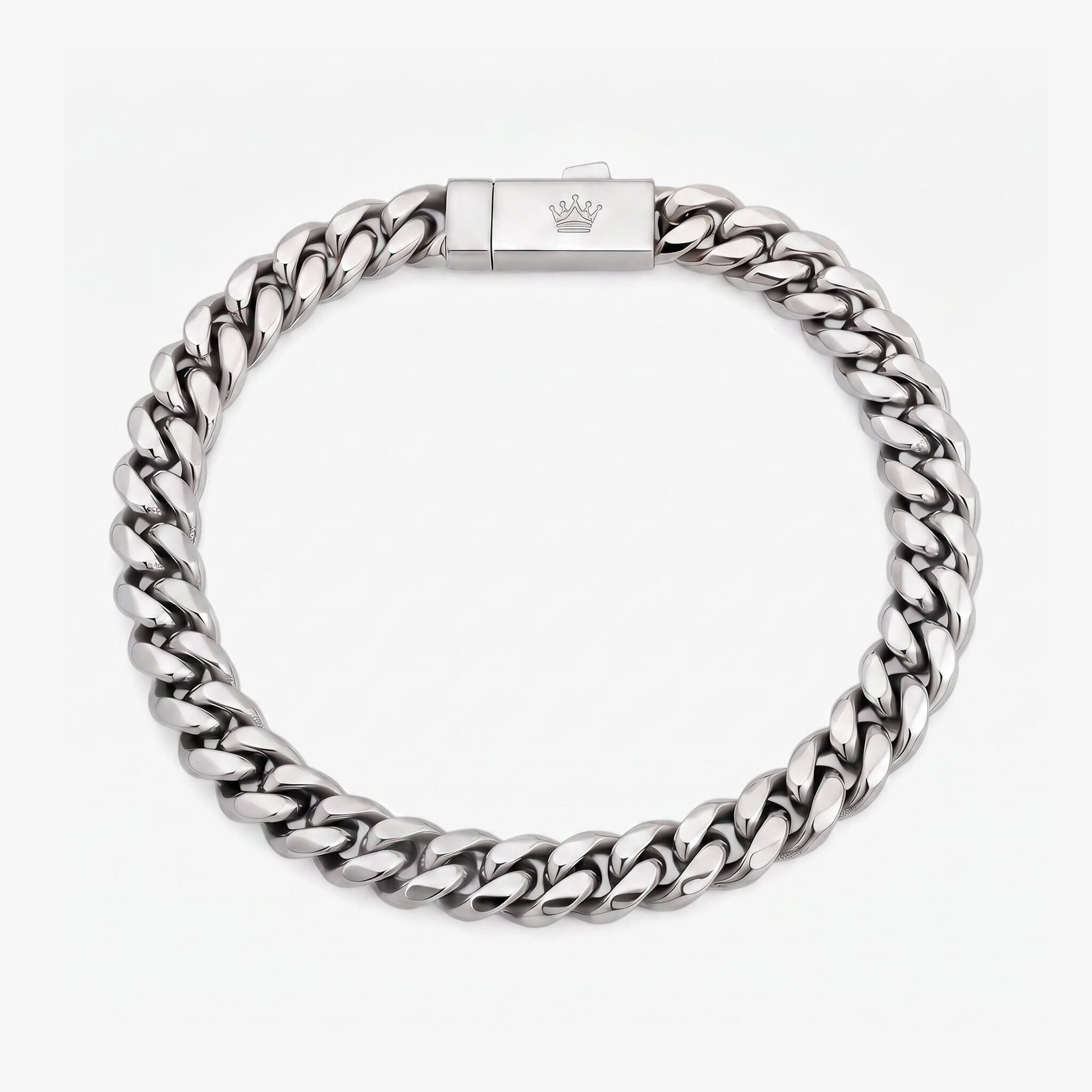 Cuban Bracelet - 8mm (Silver) - Bracelet - Men's Jewellery