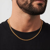 Cuban Chain - 4mm (Gold) - Chain - Men's Jewellery