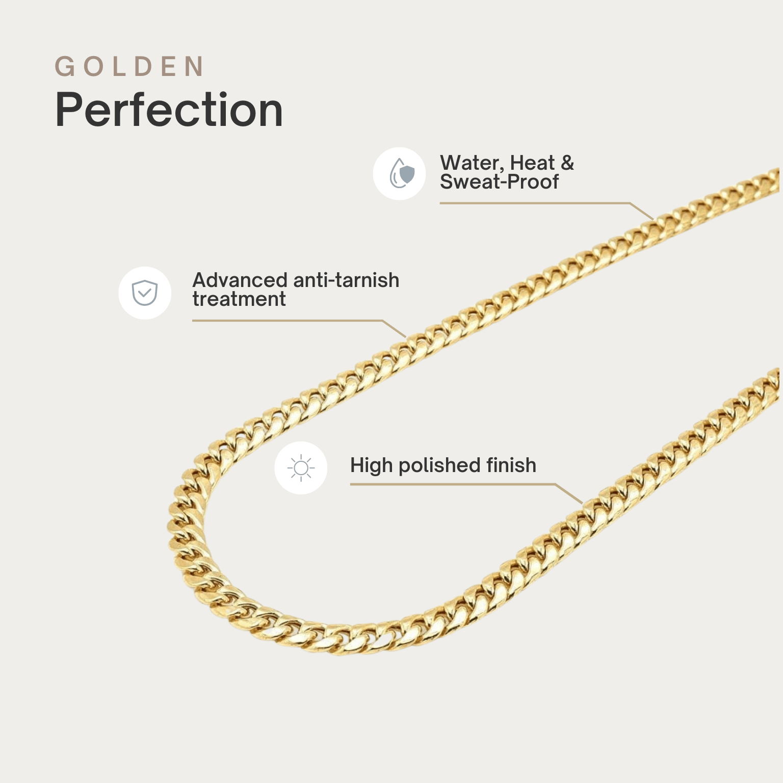Cuban Chain - 6mm (Gold) - Chain - Men's Jewellery