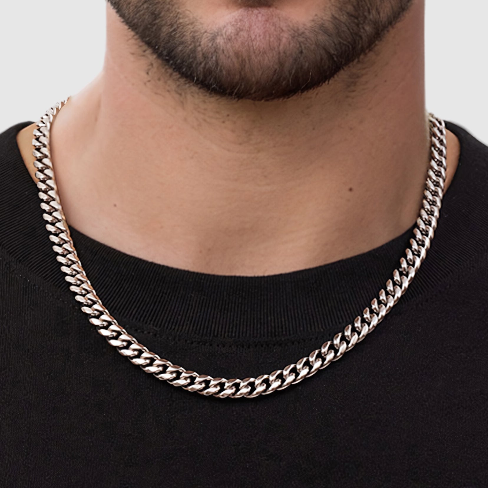 Cuban Chain - 8mm (Silver) - Chain - Men's Jewellery