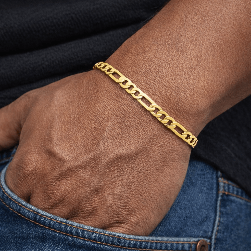 Figaro Bracelet - 5mm (Gold Vermeil) - Bracelet - Men's Jewellery