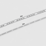 Figaro Chain - 5mm (925 Sterling Silver) - Chain - Men's Jewellery